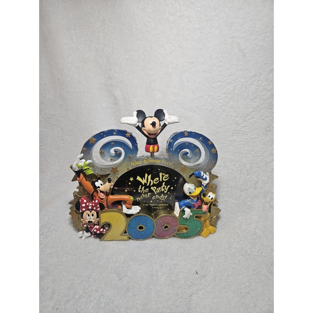 Walt Disney World Vintage Mickey Mouse Resin 4x6 Photo Frame 2005 Collectible